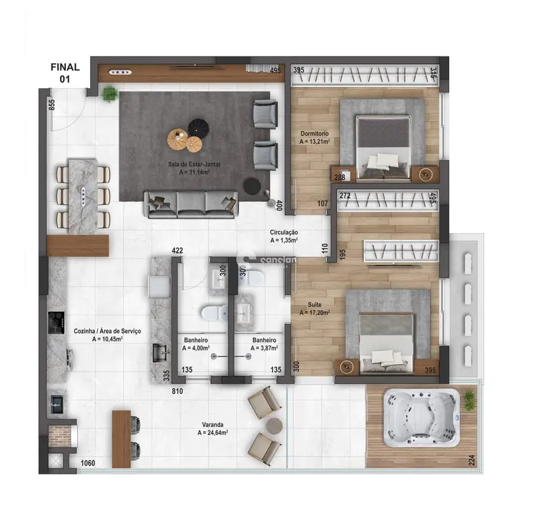 Apartamento à venda no Nossa Senhora do Rosário: 