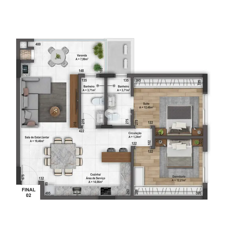 Apartamento à venda no Nossa Senhora do Rosário: 