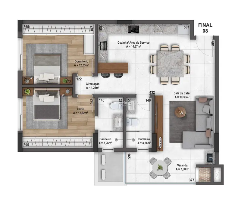 Apartamento à venda no Nossa Senhora do Rosário: 