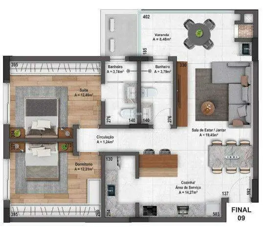 Apartamento à venda no Nossa Senhora do Rosário: 