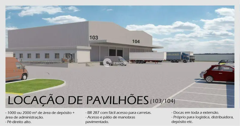 Pavilhão para aluguel no Cerrito: 