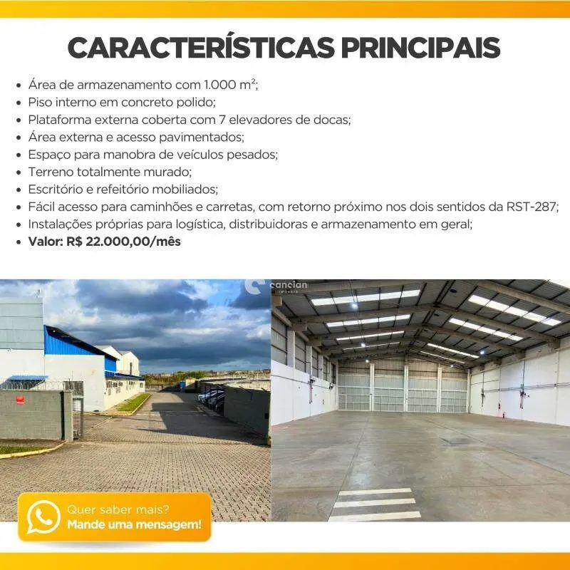 Pavilhão para aluguel no Cerrito: 