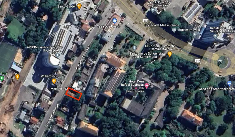 Terreno à venda no Nossa Senhora de Lourdes: Vista aérea