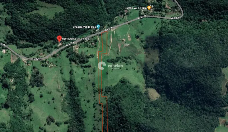 Terreno à venda no Silveira Martins: Vista aérea do terreno.