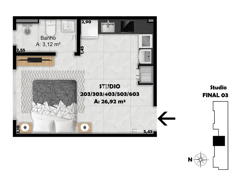 Apartamento à venda no Camobi: 