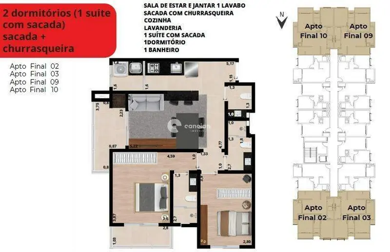 Apartamento à venda no Camobi: 