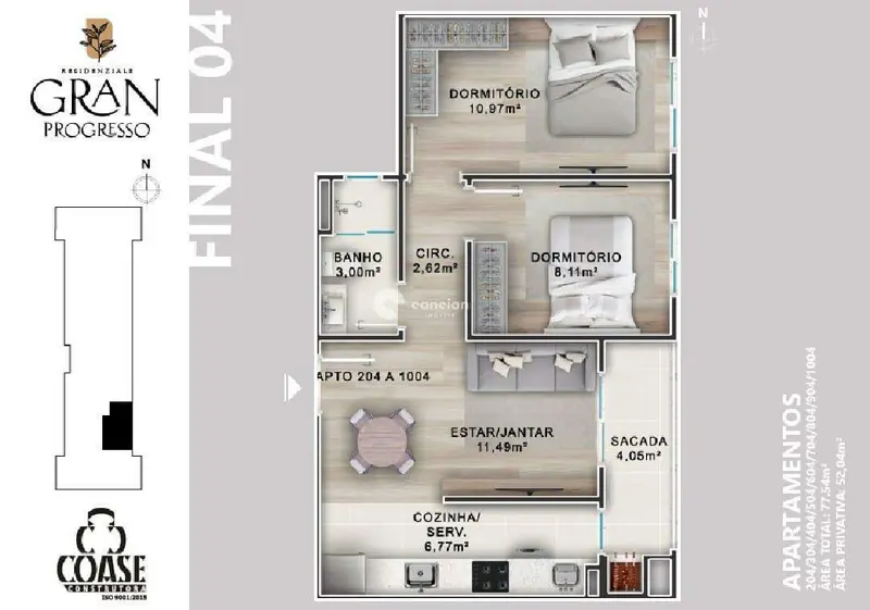 Apartamento à venda no Camobi: 