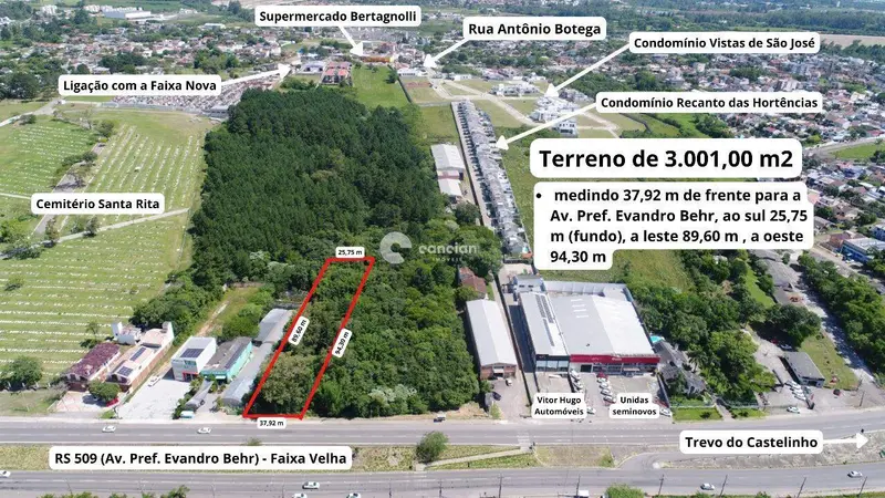 Terreno à venda no São José: 