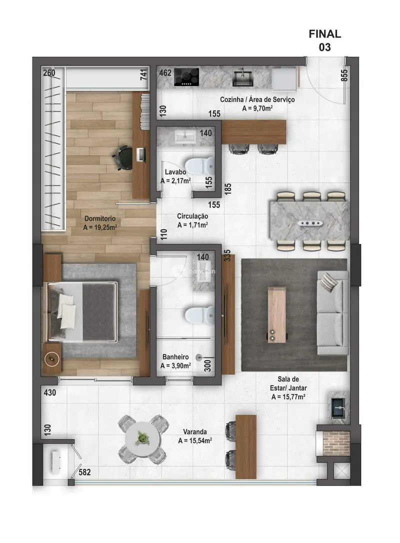 Apartamento à venda no Nossa Senhora do Rosário: