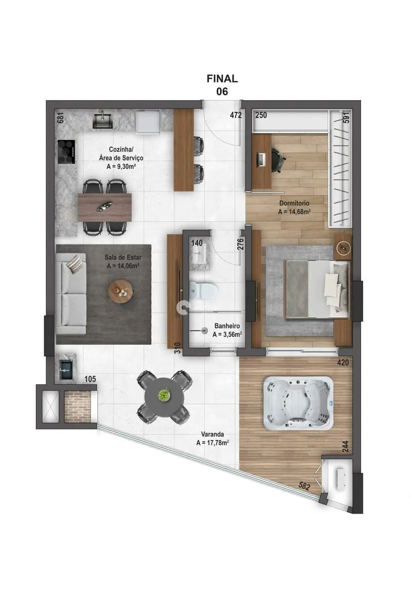Apartamento à venda no Nossa Senhora do Rosário: