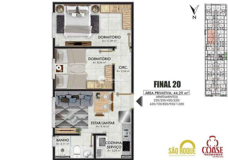 Apartamento à venda no Camobi: 
