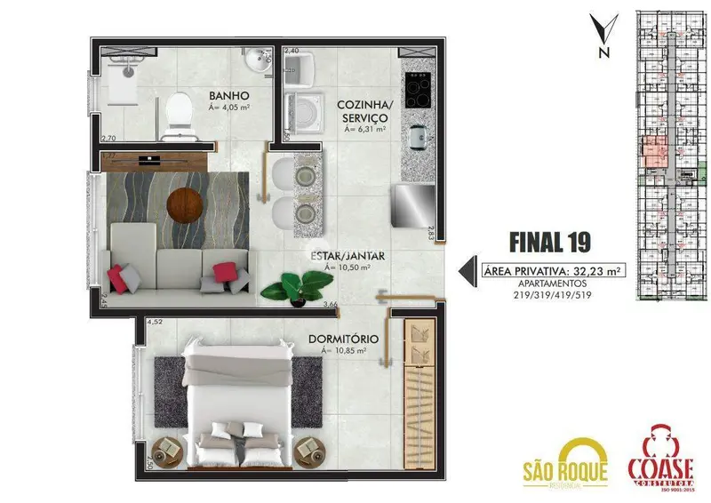 Apartamento à venda no Camobi: 