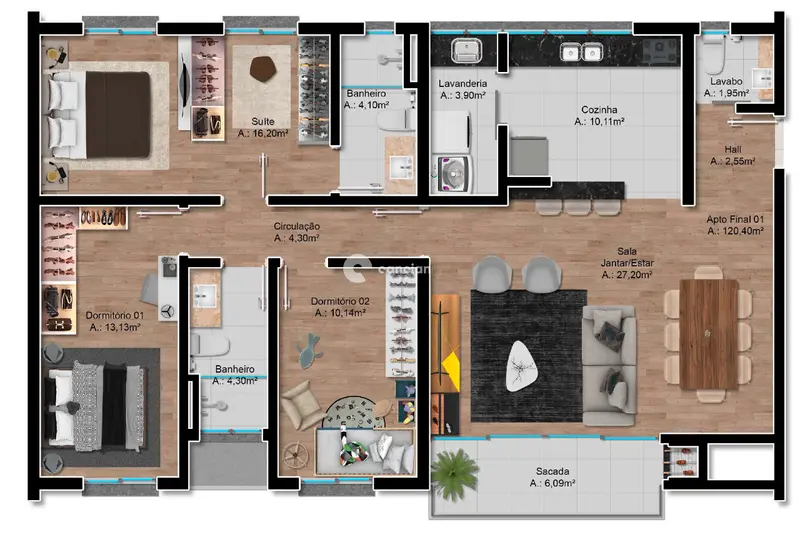 Apartamento à venda no Centro: 