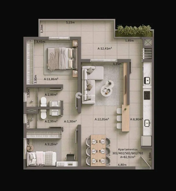 Apartamento à venda no Camobi: