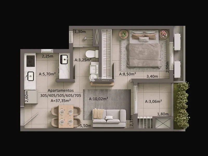 Apartamento à venda no Camobi: 