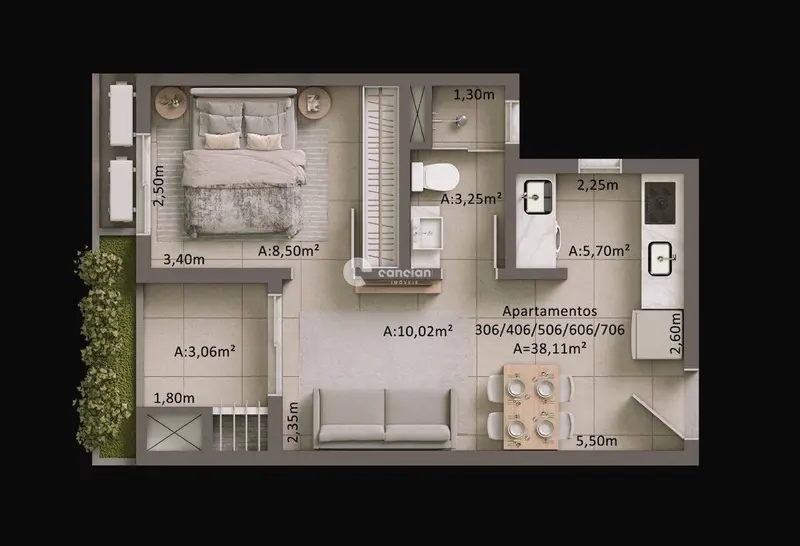Apartamento à venda no Camobi: 