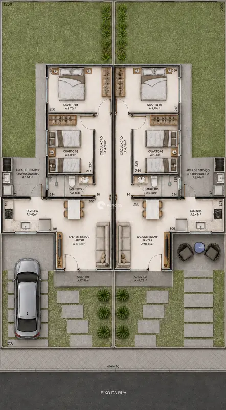 Casa à venda no Diácono João Luiz Pozzobon: 